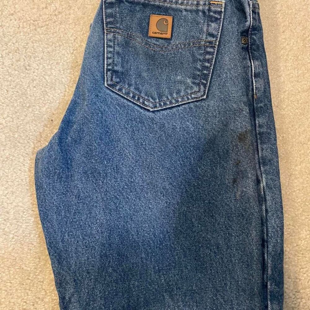 Carhartt Men's Blue and Navy Jeans